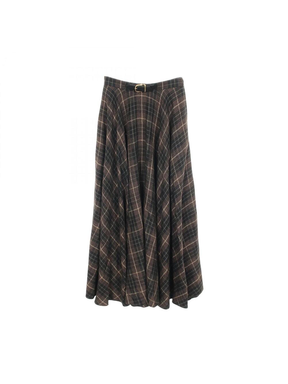Celine Flannel Check Skirt Rayon Wool #272630C59B